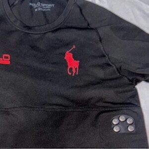 Vtg Polo Sport Ralph Lauren PoloTech biometric smart shirt in black Sz M Rare